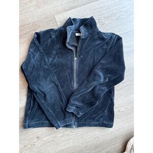 Norsport Kids Navy Blue Velour Full Zip Mock Neck Jacket NR359405 Size XSP